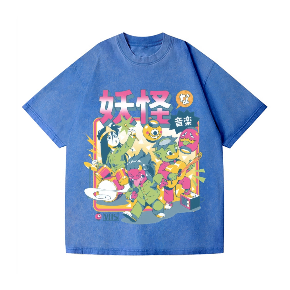 Yōkai Band Vintage Wash Japanese Design T-Shirt