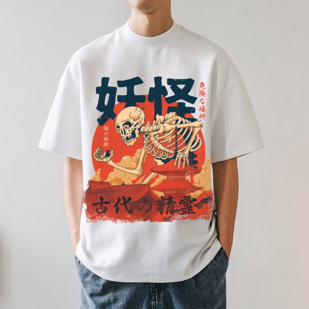 Yokai Rescuing Cats Japanese Style Classic Tee