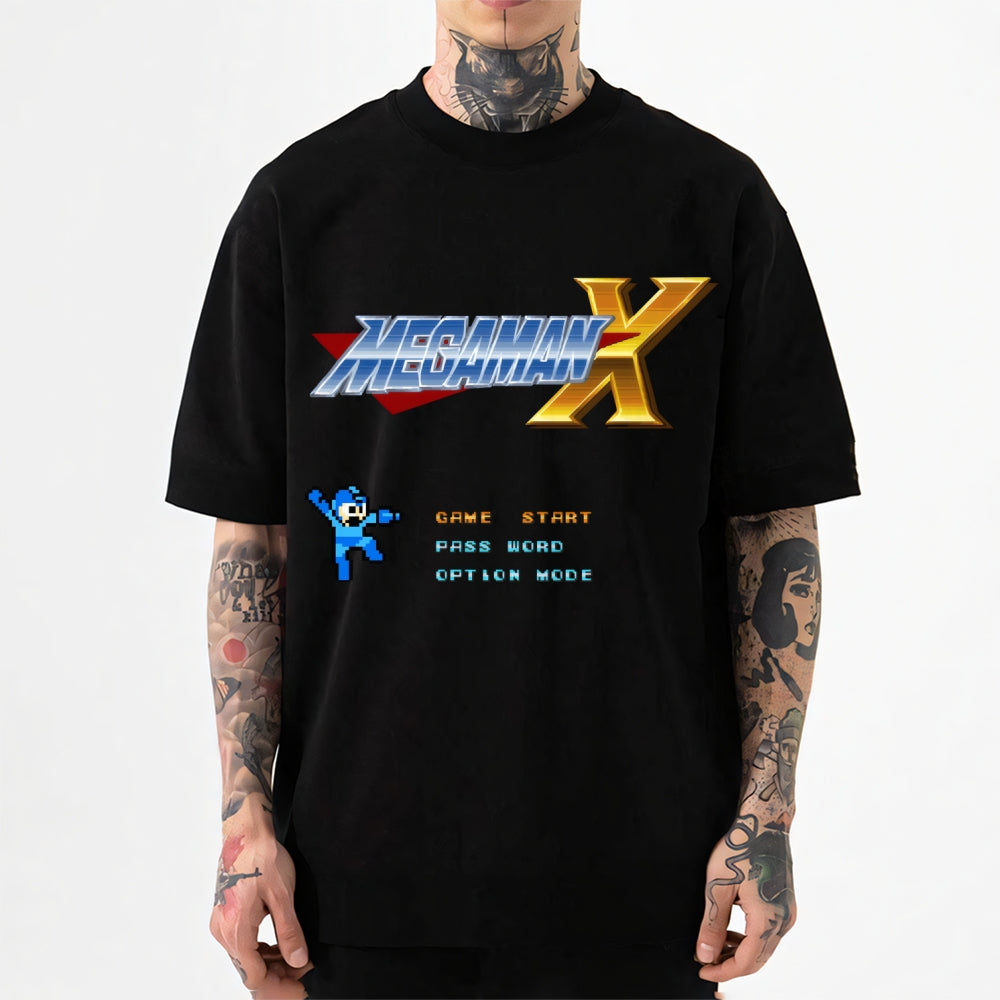 Megaman Jump Shoot Japanese Style Classic Tee