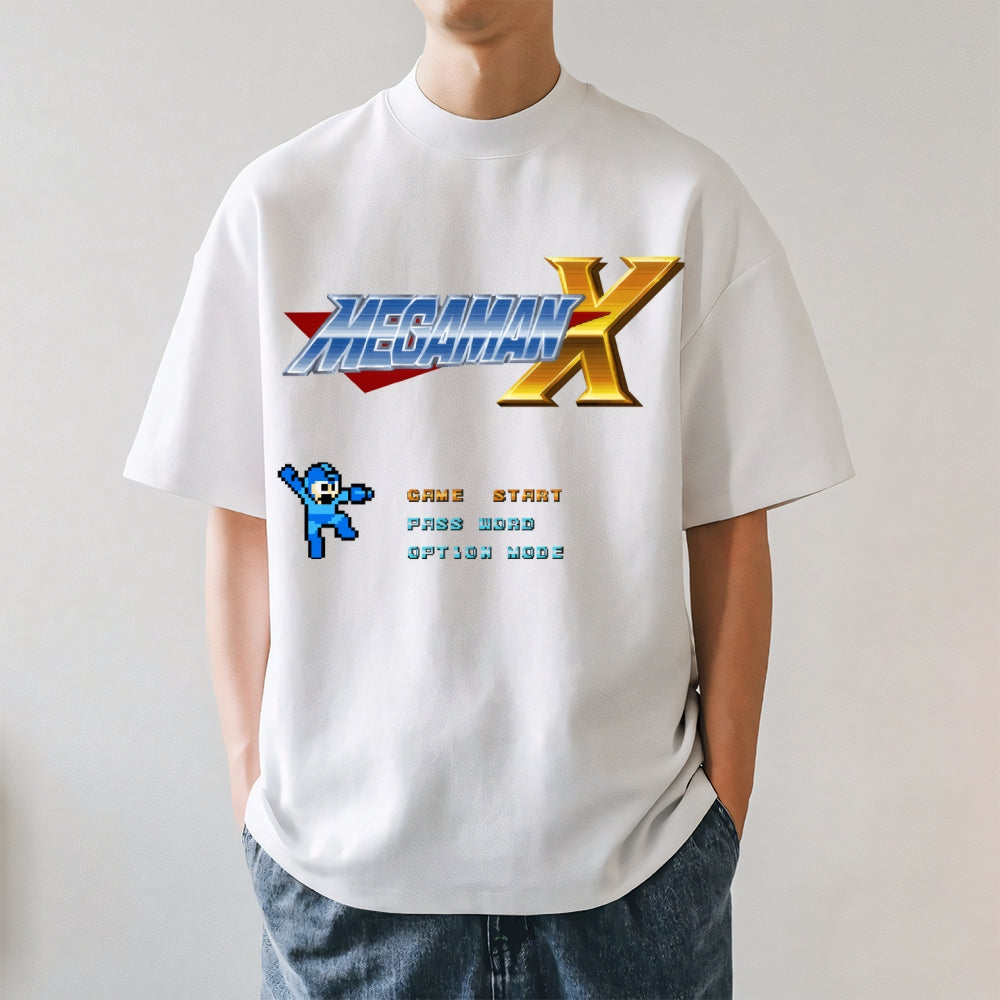 Megaman Jump Shoot Japanese Style Classic Tee