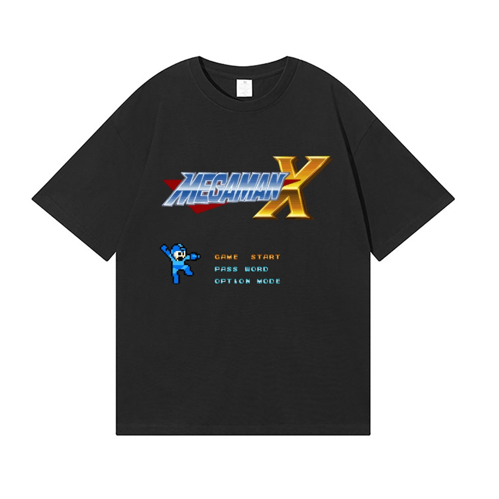 Megaman Jump Shoot Japanese Style Classic Tee