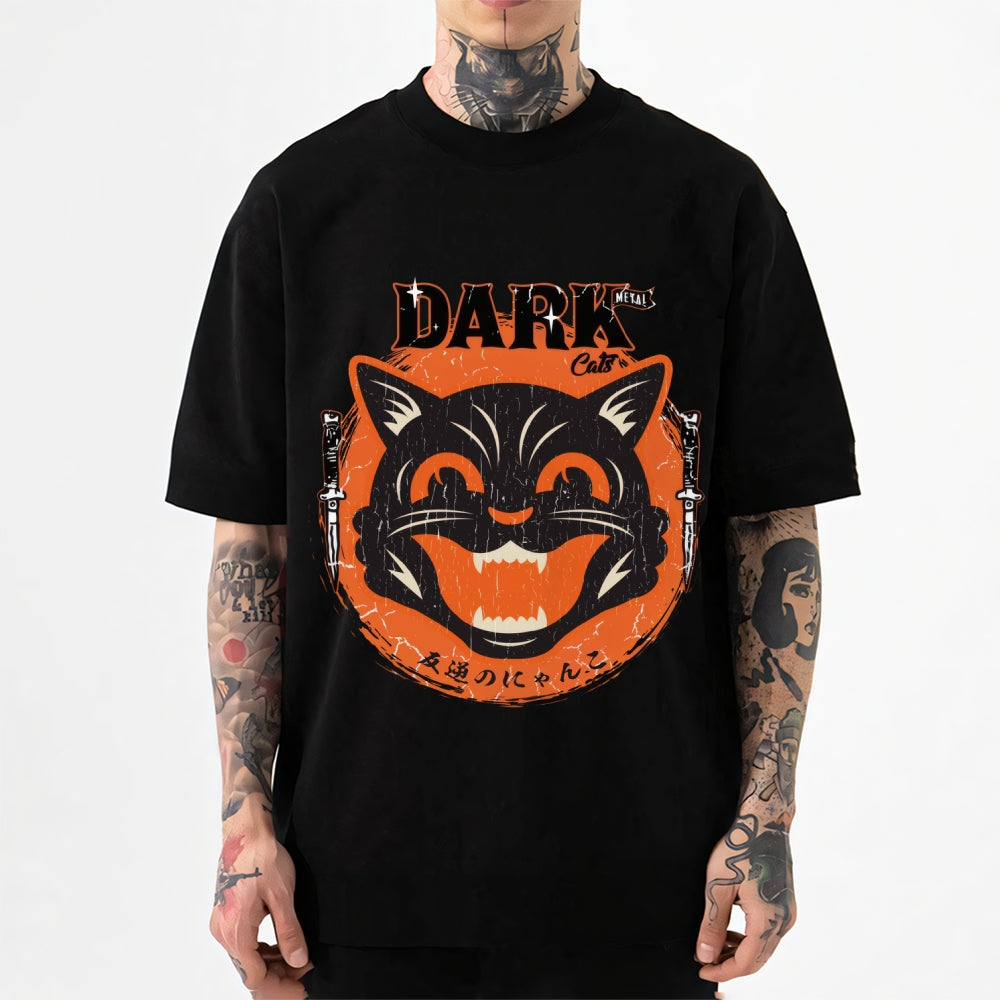 Halloween Black Cat Japanese Style Classic Tee