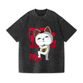 Dandadan Turbo Granny Cat  Vintage Wash Japanese Design T-Shirt