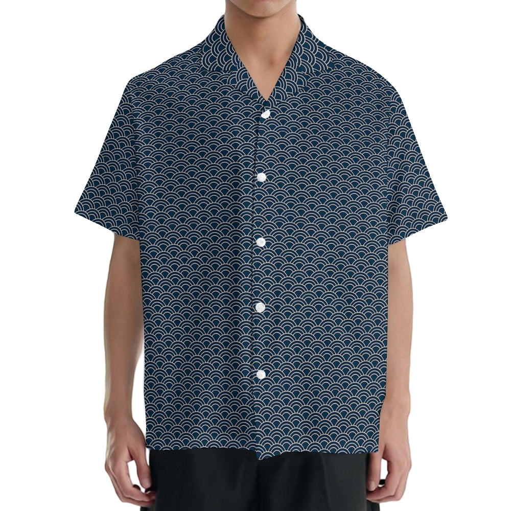 Japanese Texture Japanese Style Camp Shirt