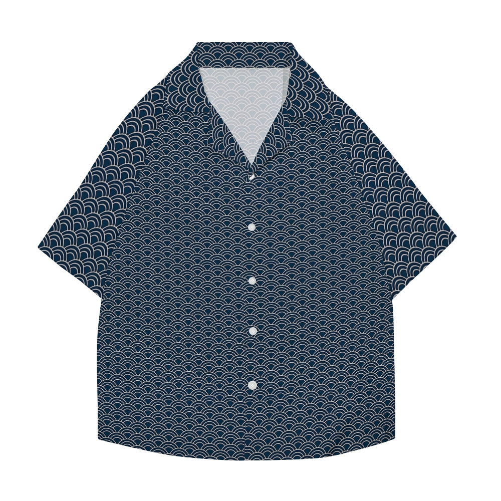 Japanese Texture Japanese Style Camp Shirt