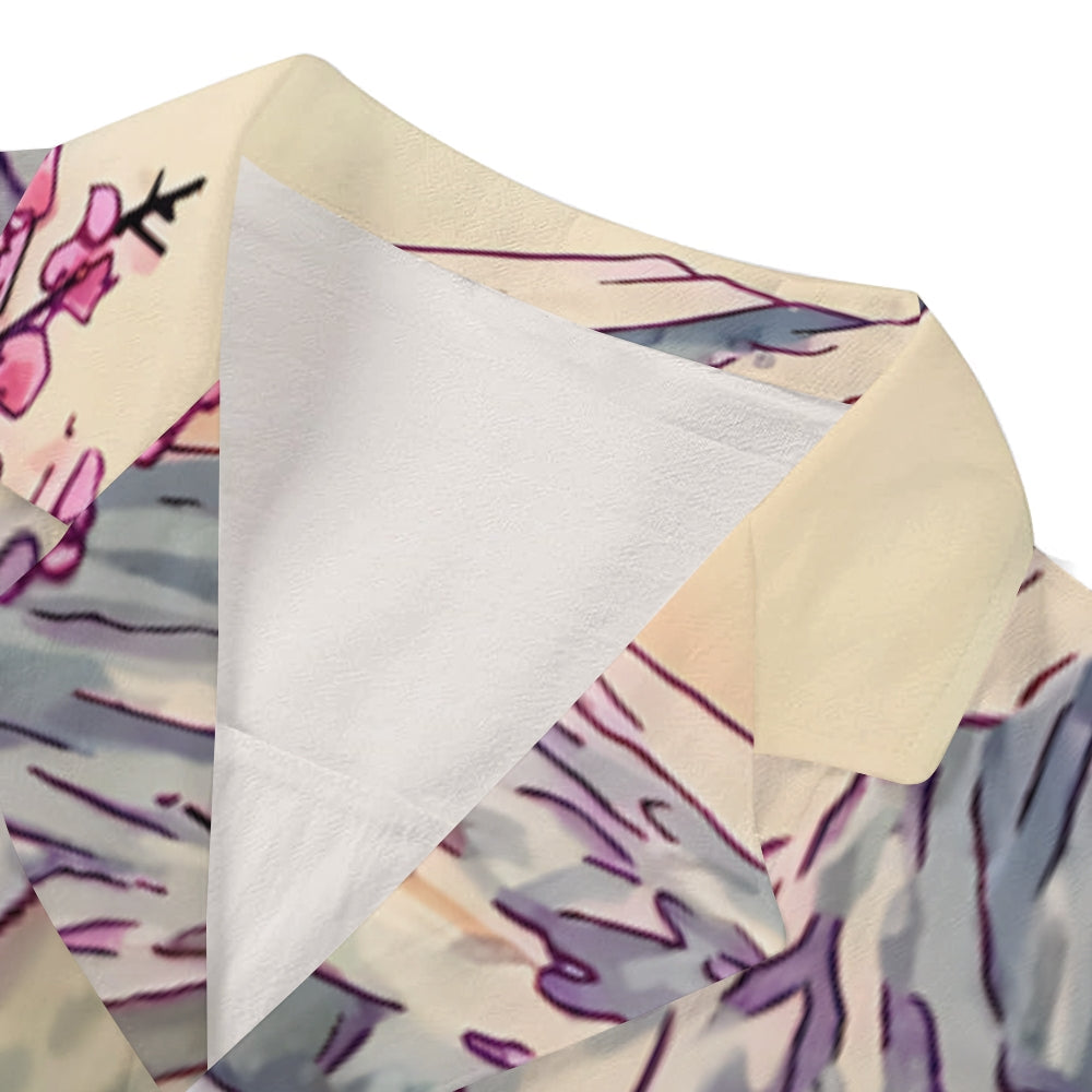 Fuji Mount Sakura Japanese Style Camp Shirt