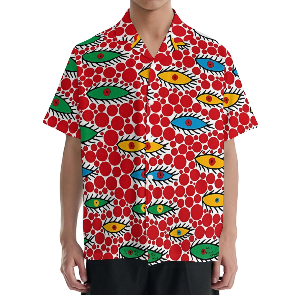 Yayoi Kusama Eyes Japanese Style Camp Shirt