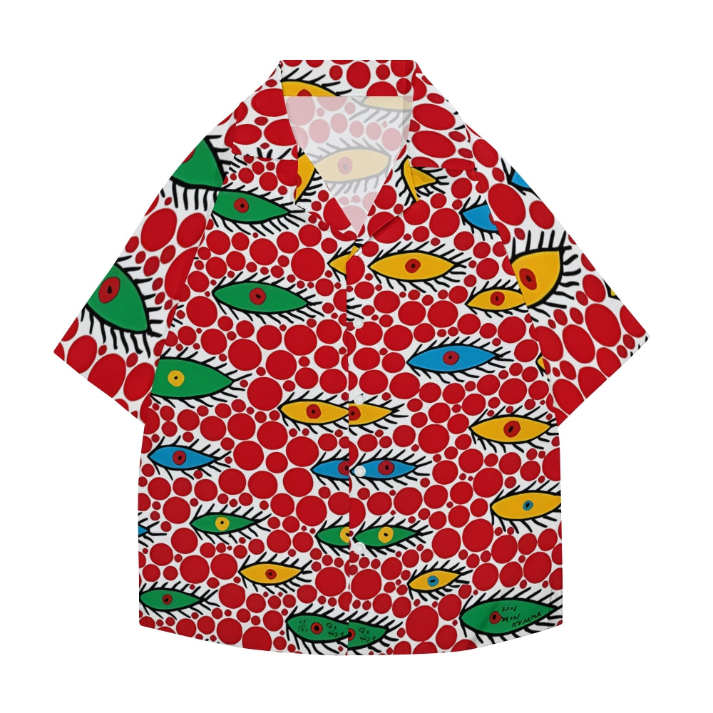 Yayoi Kusama Eyes Japanese Style Camp Shirt