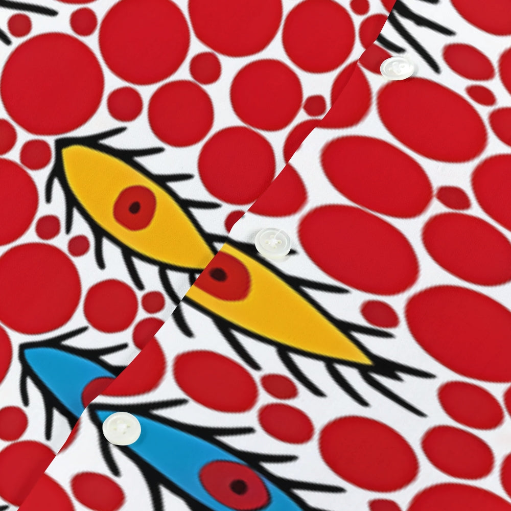 Yayoi Kusama Eyes Japanese Style Camp Shirt
