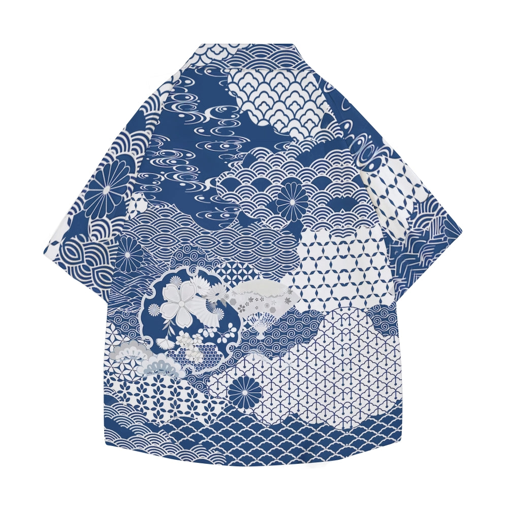 Japanese Texture Japanese Style Camp Shirt