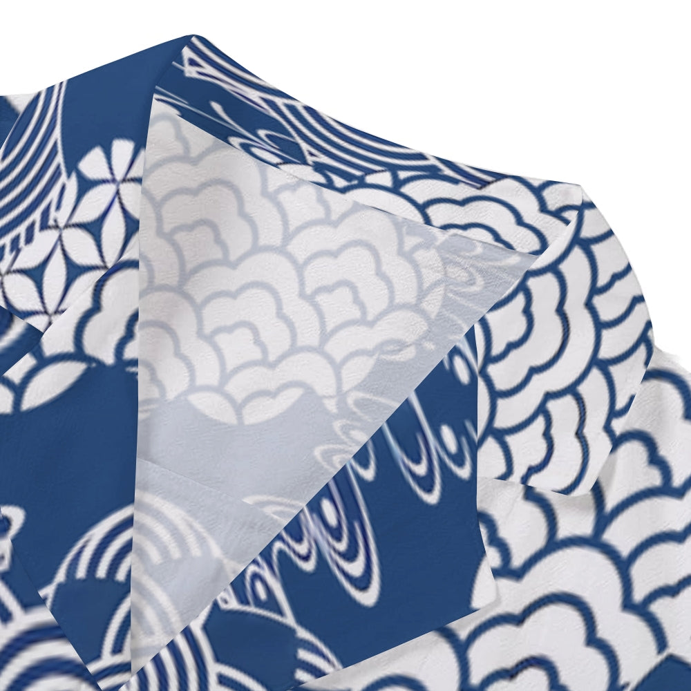 Japanese Texture Japanese Style Camp Shirt