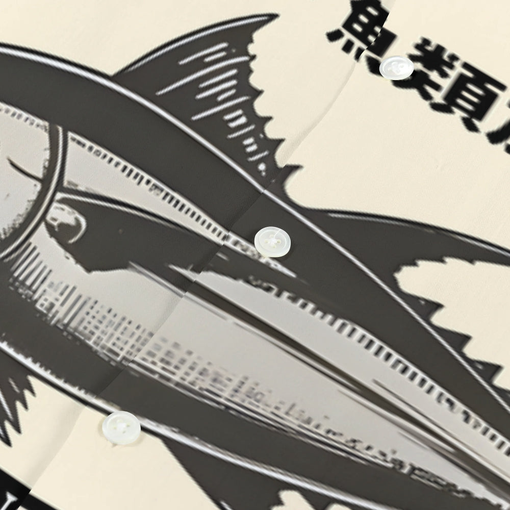 Tsukiji Fish Market Japanese Style Camp Shirt