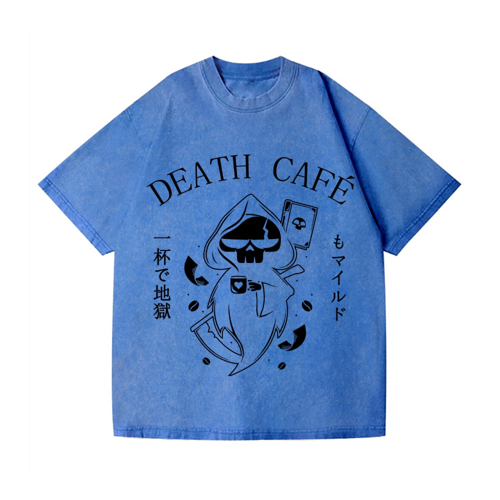 Coffee & Paperwork Skull Vintage Wash Japanese Design T-Shirt