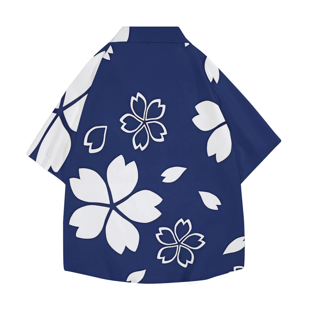 Sakura Cherry Blossom Japanese Style Camp Shirt