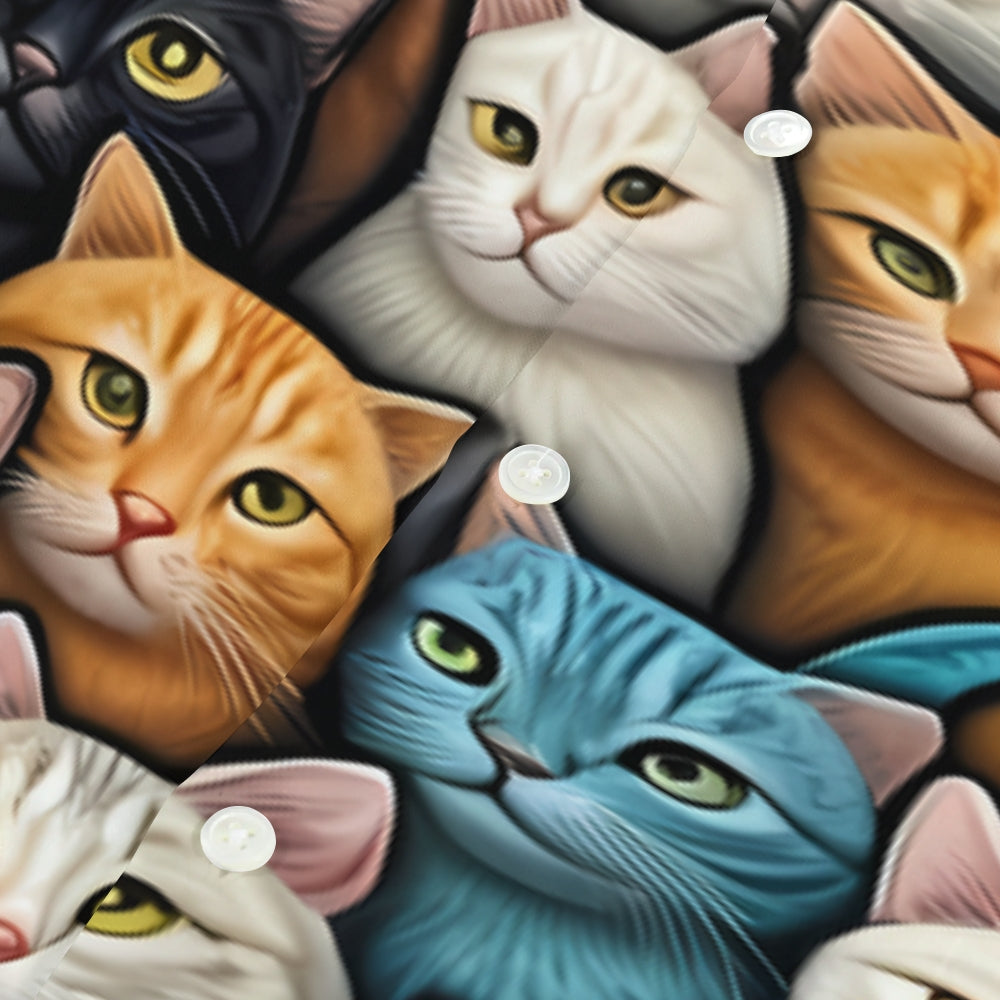 Cat Japanese Style Camp Shirt