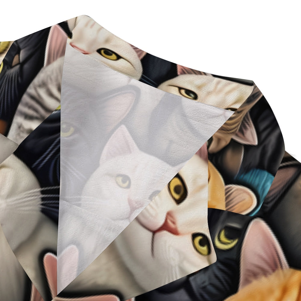 Cat Japanese Style Camp Shirt
