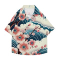 Sakura Wave Japanese Style Camp Shirt