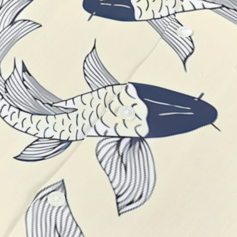 Koi Japanese Style Camp Shirt