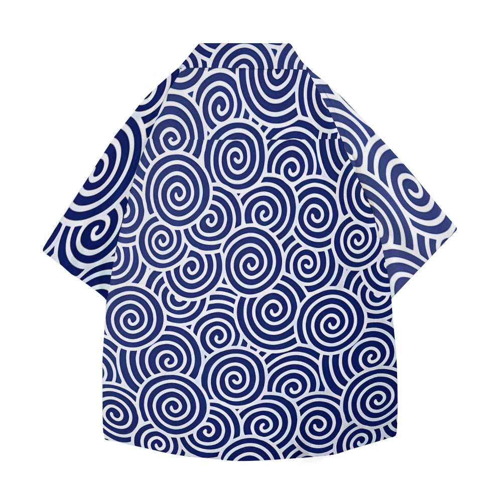 Vortex Texture Japanese Style Camp Shirt