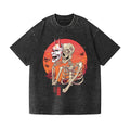 Hannya Yokai Mask Vintage Wash Japanese Design T-Shirt