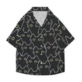 Black Cat Japanese Style Camp Shirt