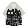 Yayoi Kusama Black Cat Japanese Style Camp Shirt