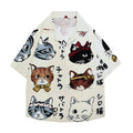Cat Japanese Style Camp Shirt