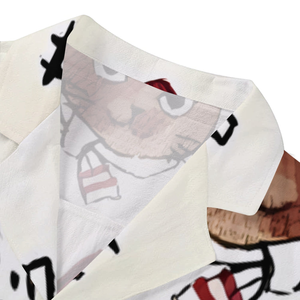 Cat Japanese Style Camp Shirt