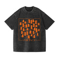 Halloween Cat Vintage Wash Japanese Design T-Shirt