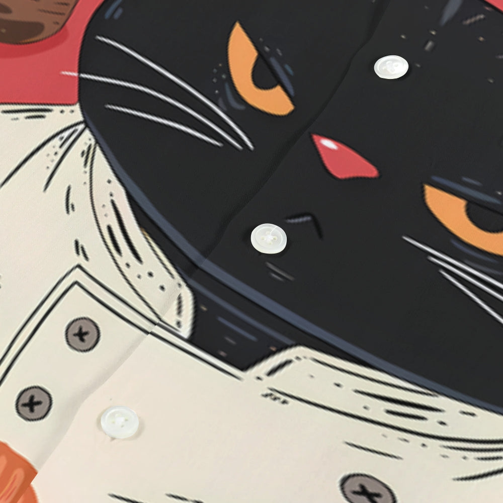 Sushi Cat Japanese Style Camp Shirt