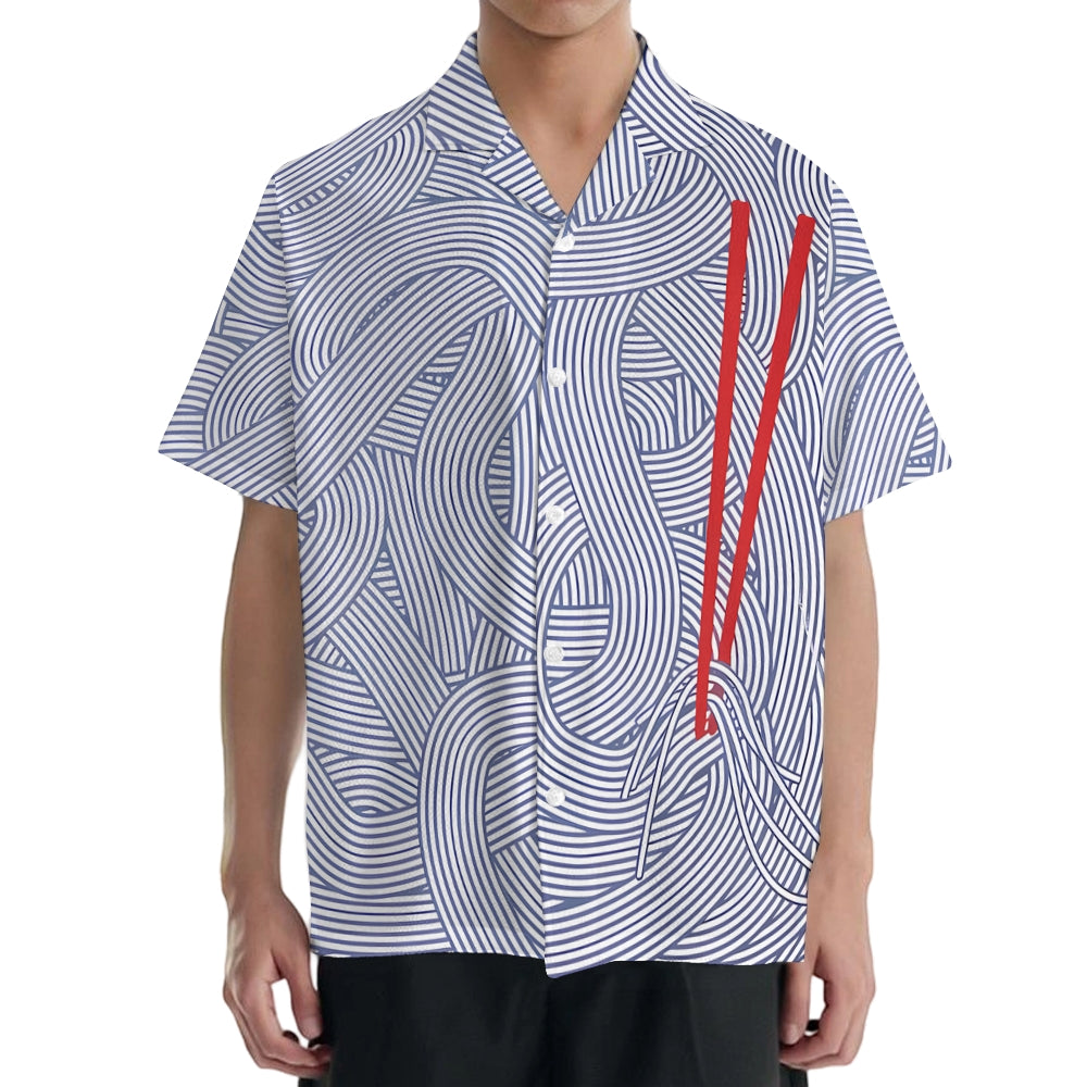 Ramen Texture Japanese Style Camp Shirt