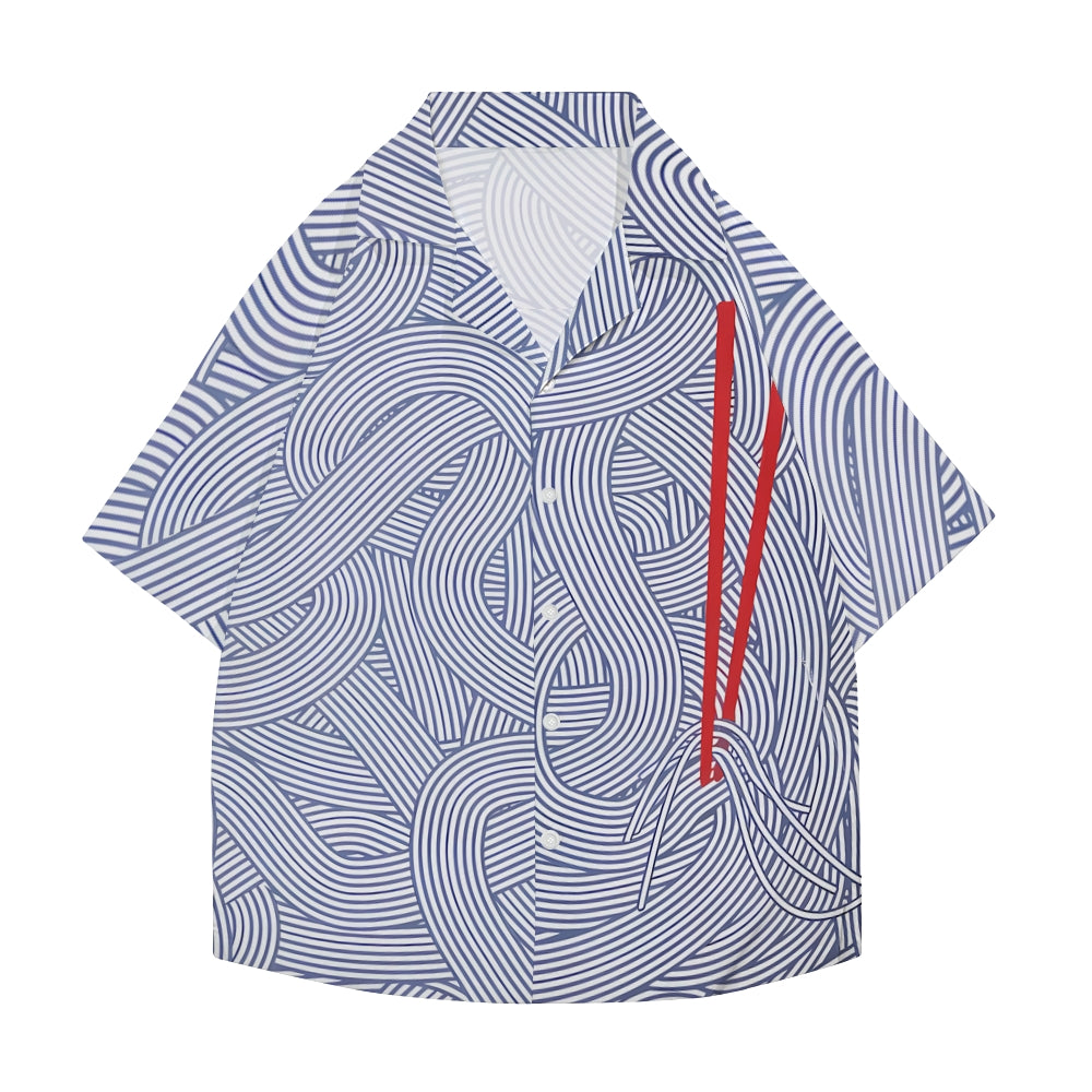 Ramen Texture Japanese Style Camp Shirt