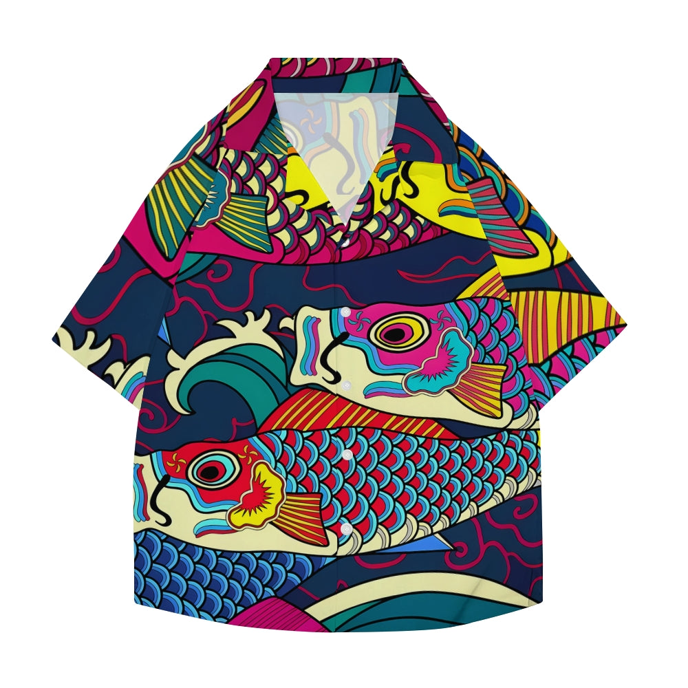 Koi Japanese Style Camp Shirt