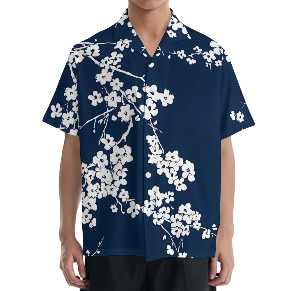 Plum Blossom Japanese Style Camp Shirt