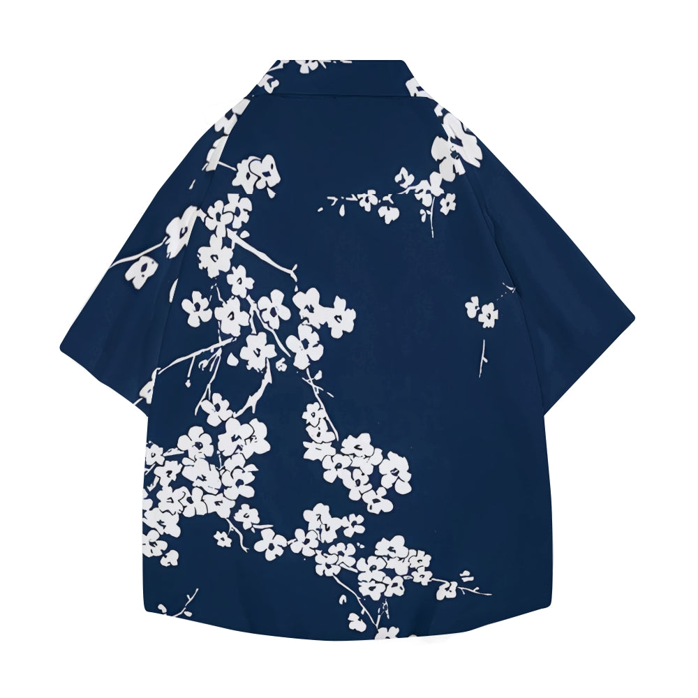 Plum Blossom Japanese Style Camp Shirt