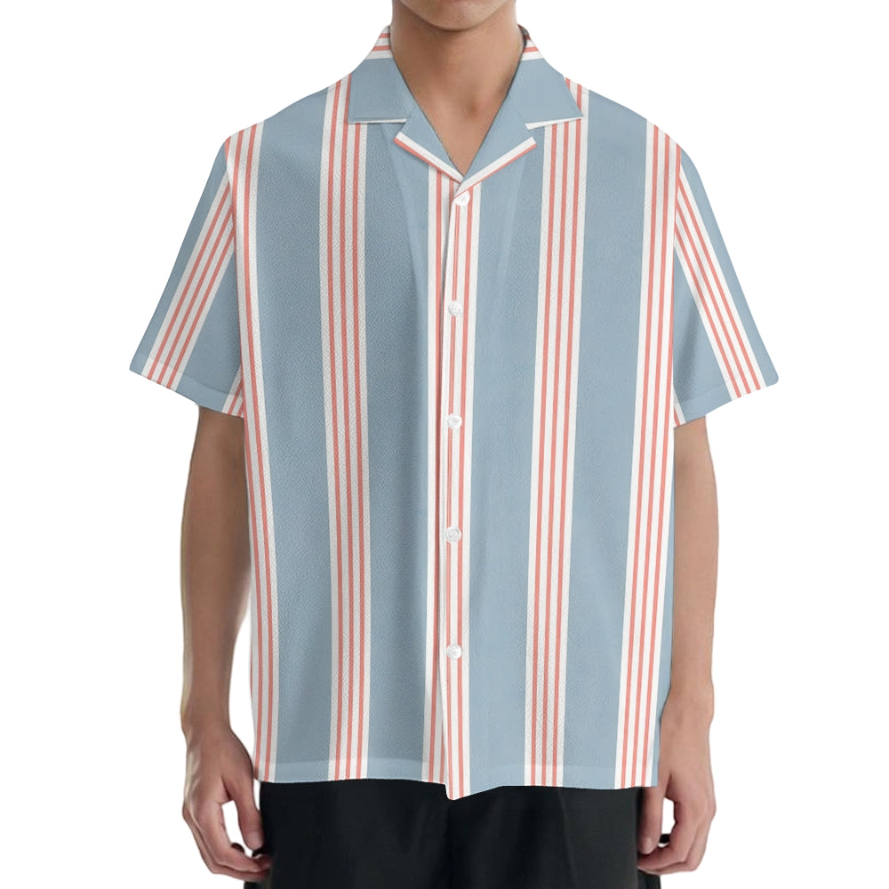 Stripe Japanese Style Camp Shirt