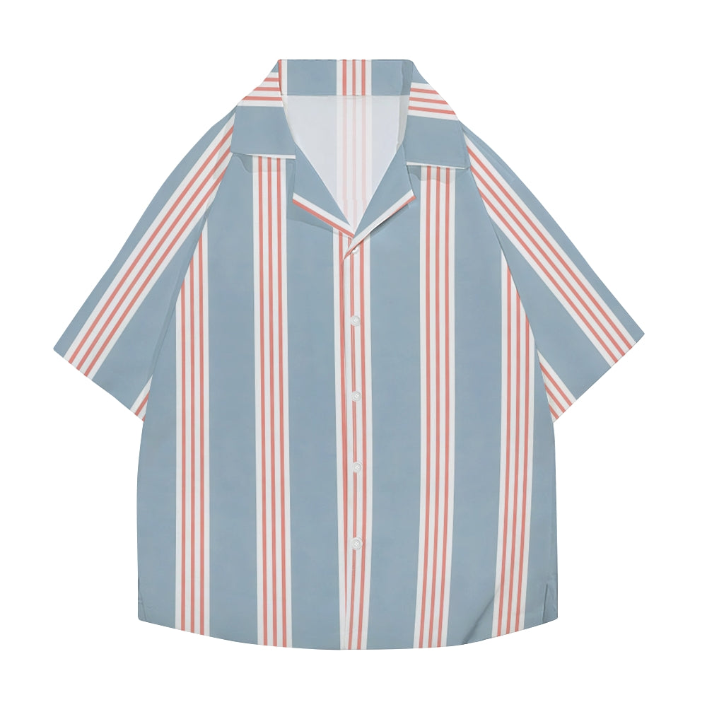 Stripe Japanese Style Camp Shirt