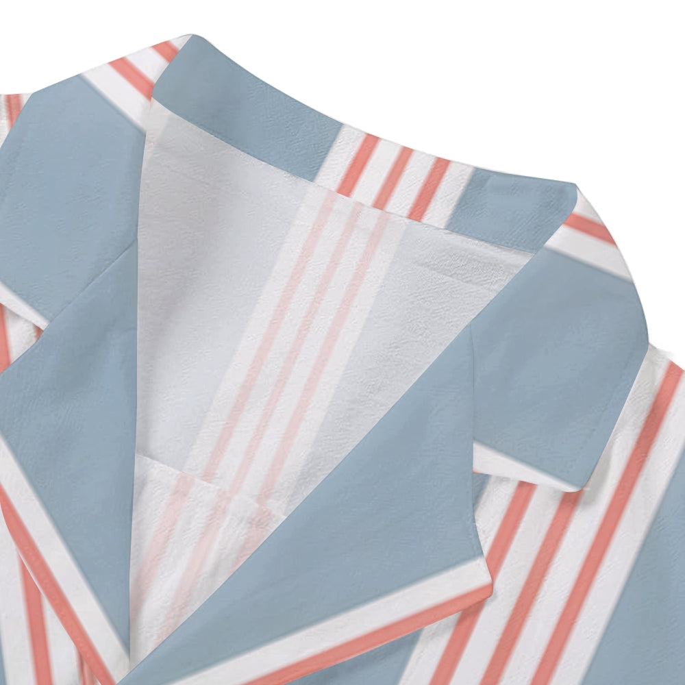 Stripe Japanese Style Camp Shirt
