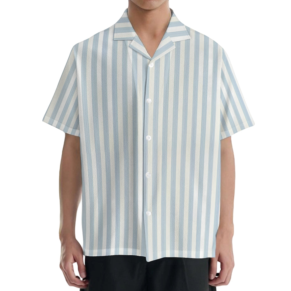 Stripe Japanese Style Camp Shirt