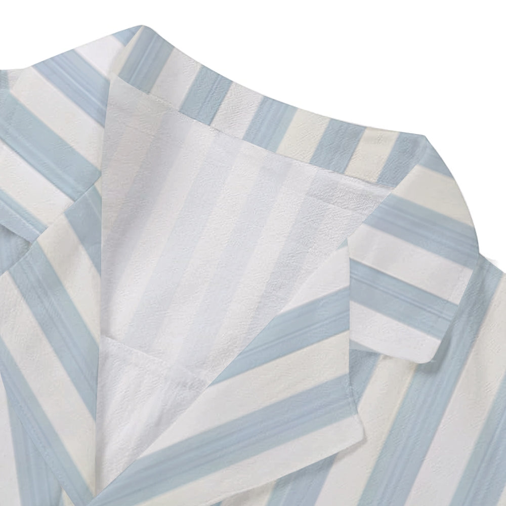 Stripe Japanese Style Camp Shirt
