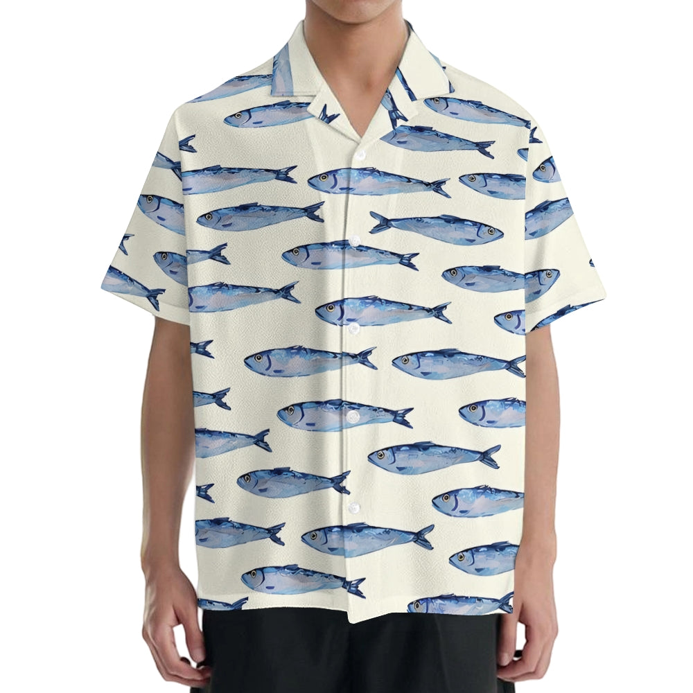 Sardine Fish Japanese Style Camp Shirt