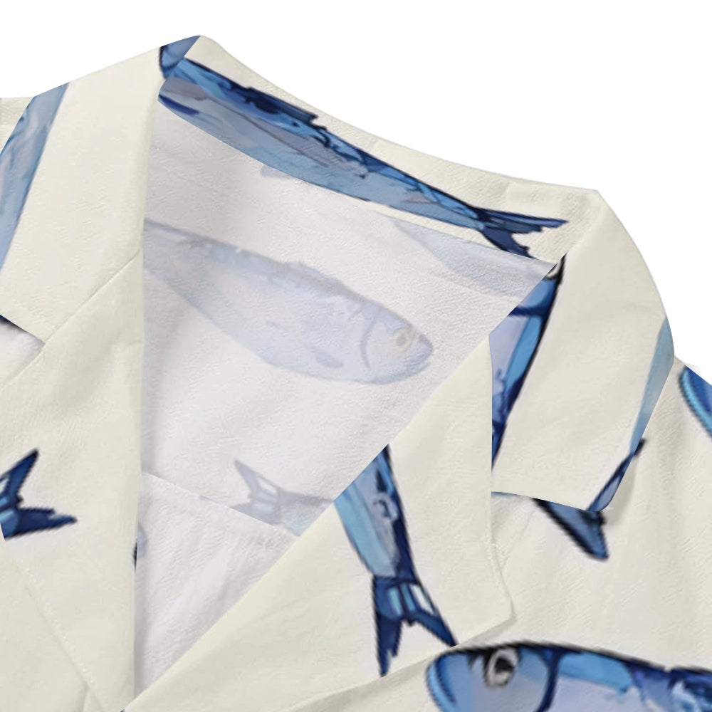 Sardine Fish Japanese Style Camp Shirt