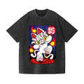 Hell Cat Vintage Wash Japanese Design T-Shirt