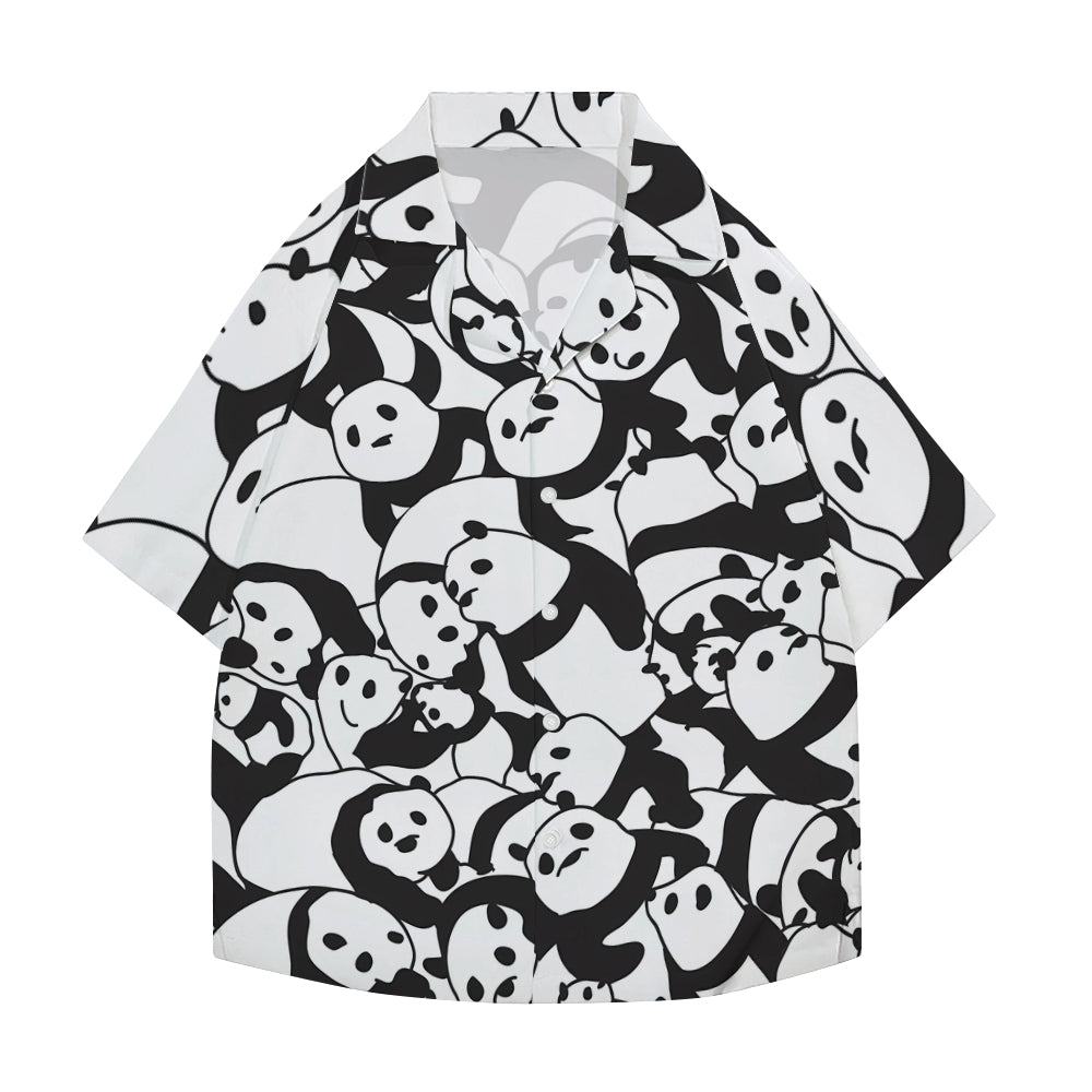 Panda Japanese Style Camp Shirt