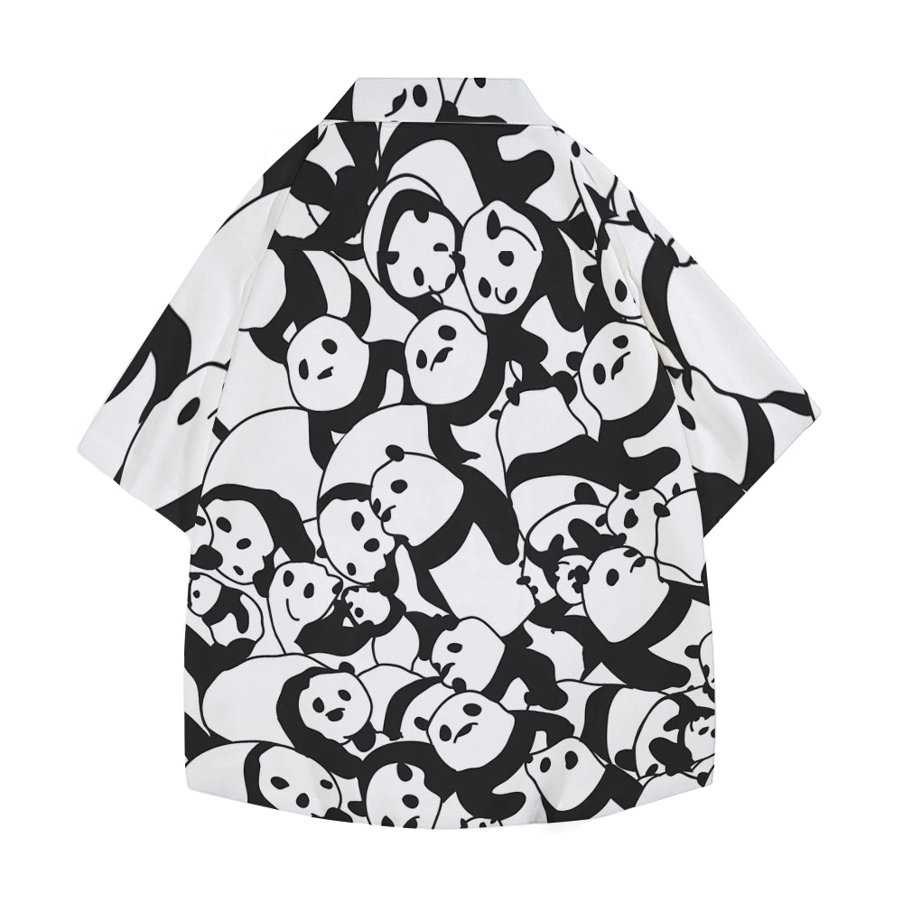 Panda Japanese Style Camp Shirt