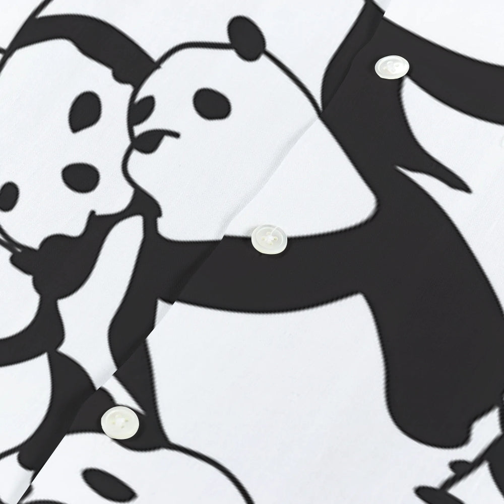 Panda Japanese Style Camp Shirt