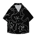 Black Cat Japanese Style Camp Shirt