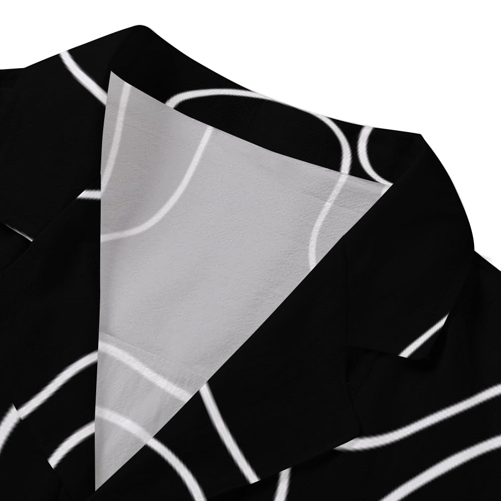 Black Cat Japanese Style Camp Shirt