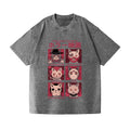 Horror Movie Cat Vintage Wash Japanese Design T-Shirt