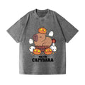 Halloween Capy Vintage Wash Japanese Design T-Shirt